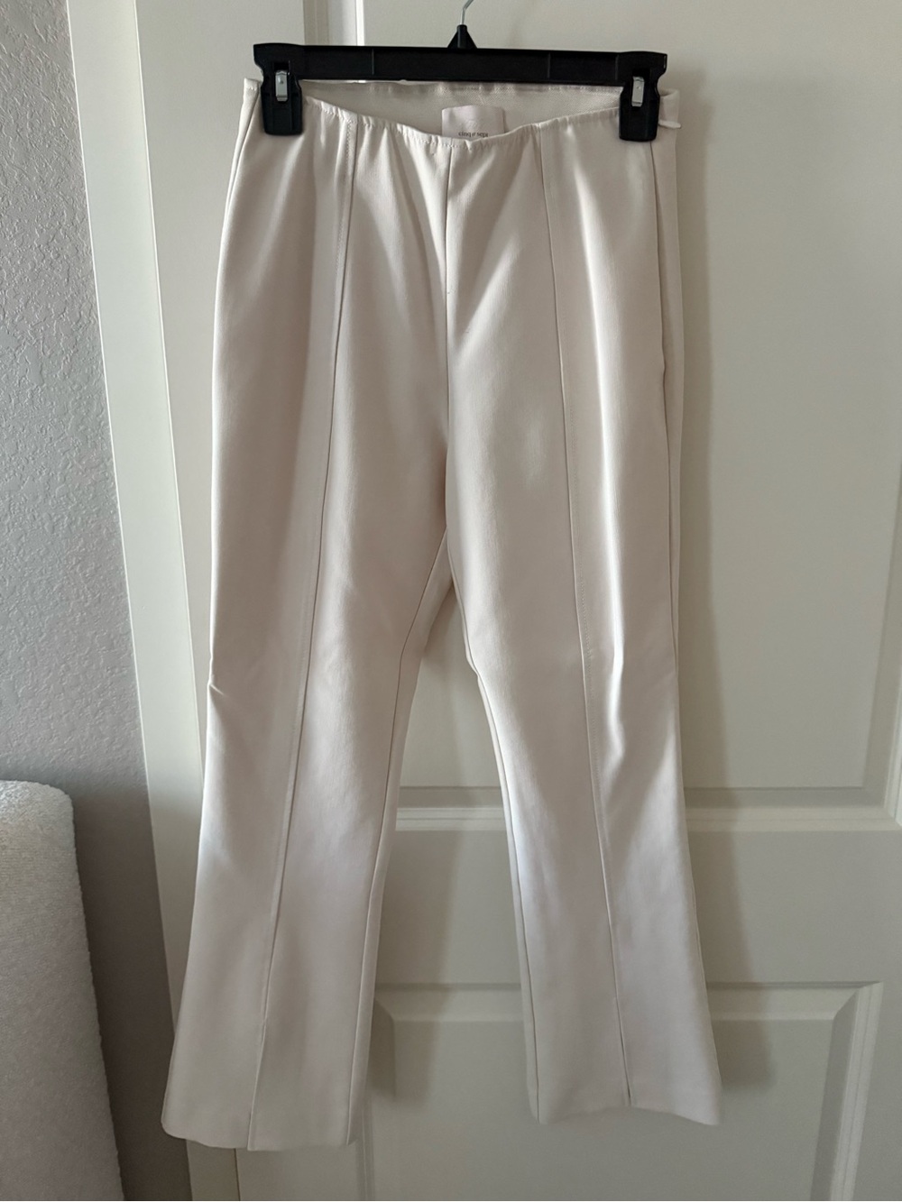 Cinq a Sept Cream Straight Dress Trousers